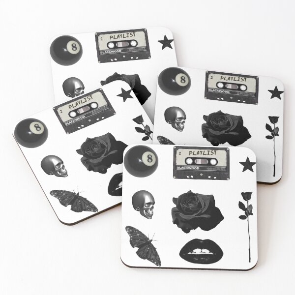 Item preview, Black aesthetic sticker sheet  designed and sold by hellbillyhorror.