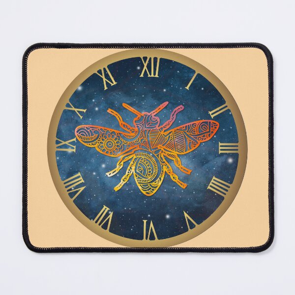 Item preview, Celestial Bee Mandala Clock Illustration designed and sold by 3DDesignSpot.