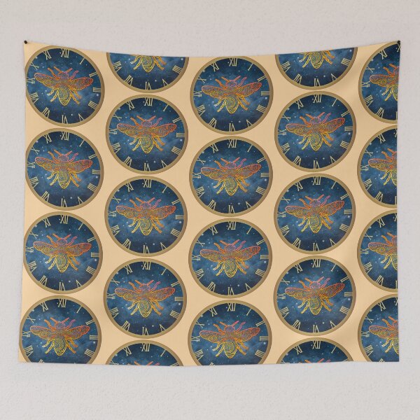 Item preview, Celestial Bee Mandala Clock Illustration designed and sold by 3DDesignSpot.