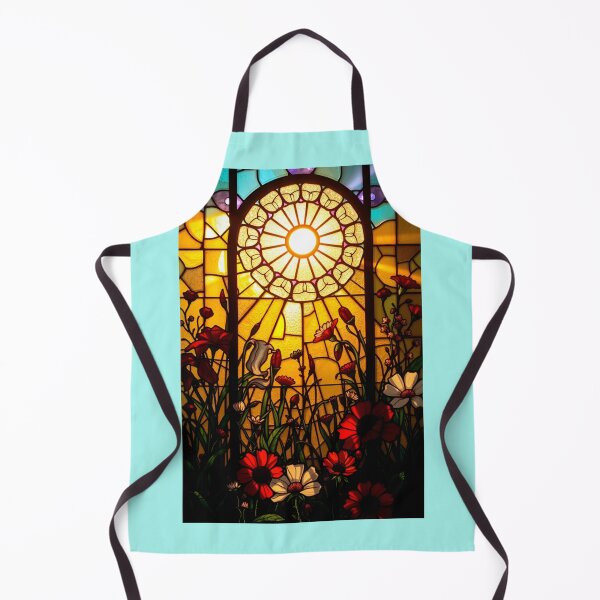 Item preview, Radial Sun Ray Floral Stained Glass designed and sold by Sachie's Studio.