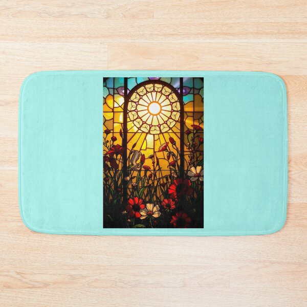 Item preview, Radial Sun Ray Floral Stained Glass designed and sold by Sachie's Studio.