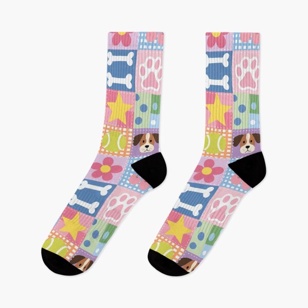 Item preview, Pastel Pink Dog Patchwork Quilt Seamless Pattern Valentine Fun Bow Coquette Retro designed and sold by FRH Design ⭐⭐⭐⭐⭐.