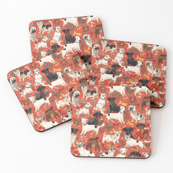 Item preview, Patterned Christmas dogs designed and sold by JosueShop101.