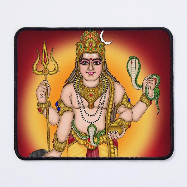 Item preview, Bhairava Hindu God Illustration – Mystical Divine Design designed and sold by Harshit_Digital_Arts.