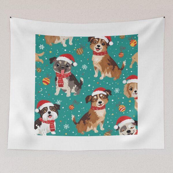 Item preview, Christmas pattern puppies  designed and sold by JosueShop101.
