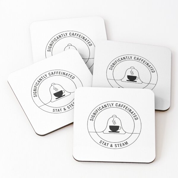 Item preview, Significantly Caffeinated – Stat & Steam Data Science Coffee Badge designed and sold by Rumilight001.