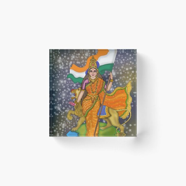 Item preview, Goddess Bharat Mata Drawing – Symbolic Mother India Art Illustration designed and sold by Harshit_Digital_Arts.