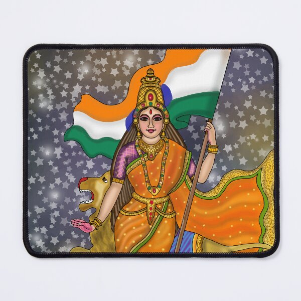 Item preview, Goddess Bharat Mata Drawing – Symbolic Mother India Art Illustration designed and sold by Harshit_Digital_Arts.
