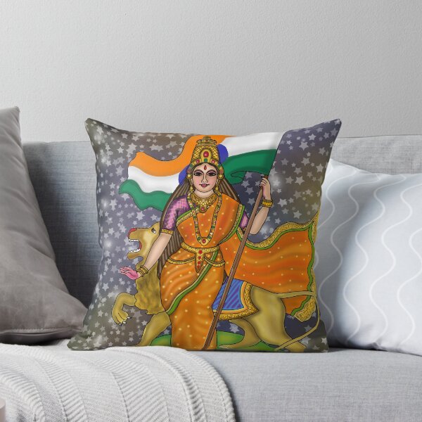 Item preview, Goddess Bharat Mata Drawing – Symbolic Mother India Art Illustration designed and sold by Harshit_Digital_Arts.