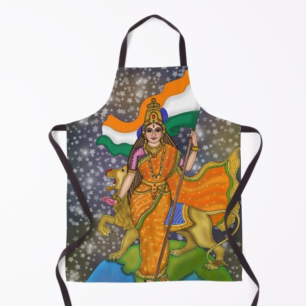 Item preview, Goddess Bharat Mata Drawing – Symbolic Mother India Art Illustration designed and sold by Harshit_Digital_Arts.