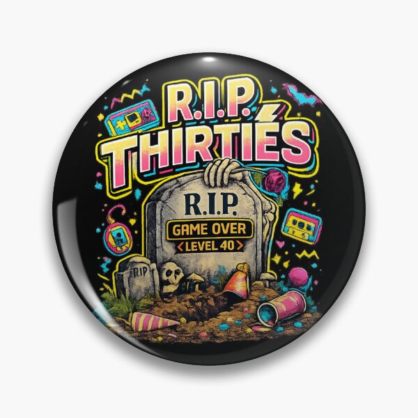 Item preview, RIP Thirties tombstone | 40th birthday humor designed and sold by SigilandThread.