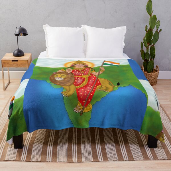 Item preview, Bharat Mata Artistic Drawing – Indian Cultural Goddess Illustration designed and sold by Harshit_Digital_Arts.