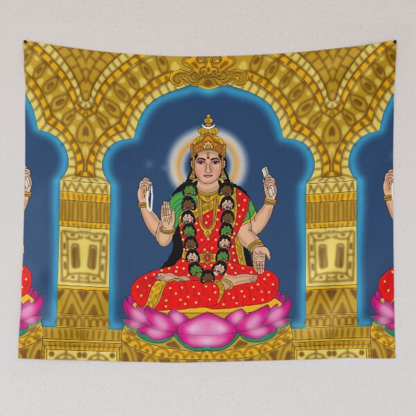 Item preview, Goddess Bhairavi Drawing – Divine Hindu Tantric Art Illustration designed and sold by Harshit_Digital_Arts.