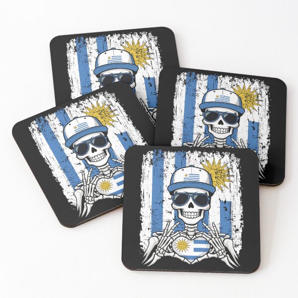 Item preview, Uruguayan Pride Skeleton Art - Uruguay Football & La Celeste Garra Tee designed and sold by Colorful Designs.