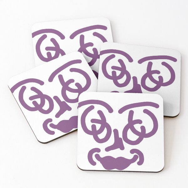 Item preview, Purple Neon Doodle Face – Abstract Bold Line Character designed and sold by felipemaldonadoart.