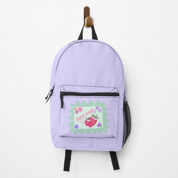 Item preview, Pastel Flowers Strawberry Postage Stamp - "Berry Sweet" text designed and sold by PinkAlienGirl.