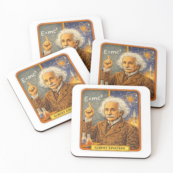 Item preview, Retro Einstein E=mc² Science Sticker Print designed and sold by CLOUTKULT.