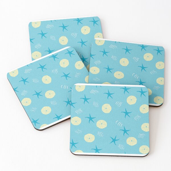Item preview, Pastel Sand Dollar Starfish Ocean Pattern designed and sold by Naked Drop.