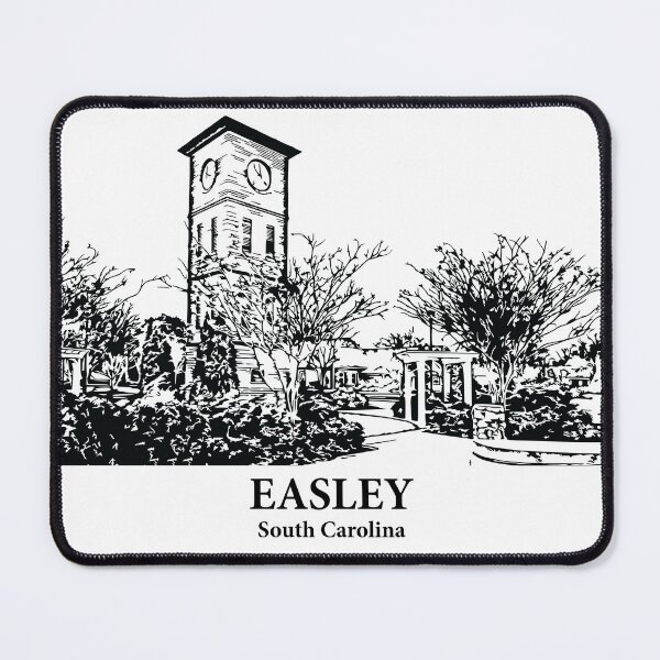 Item preview, Easley SC - Ink Cityscape Illustration designed and sold by Lakeric Cityscapes.