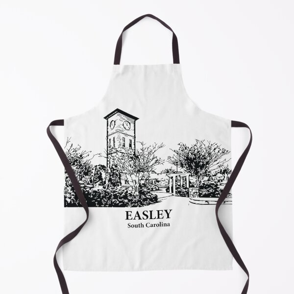 Item preview, Easley SC - Ink Cityscape Illustration designed and sold by Lakeric Cityscapes.
