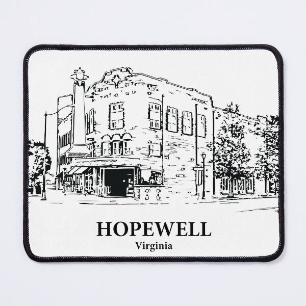 Item preview, Hopewell VA - Ink Cityscape Illustration designed and sold by Lakeric.