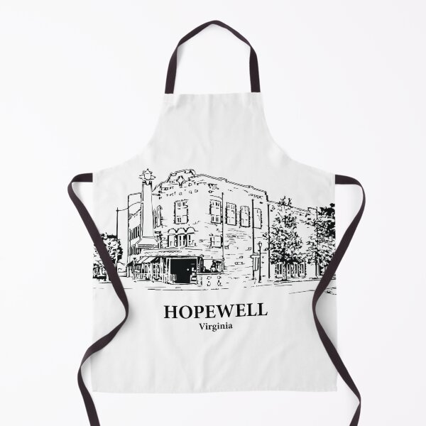 Item preview, Hopewell VA - Ink Cityscape Illustration designed and sold by Lakeric Cityscapes.