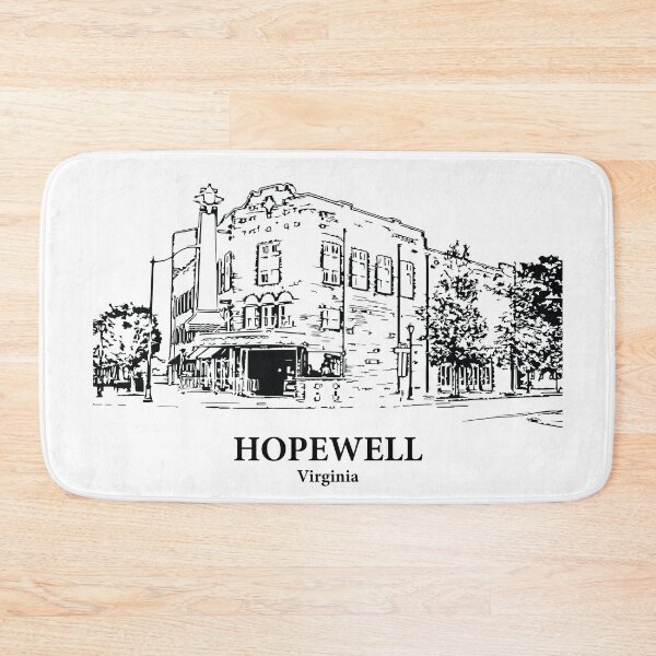 Item preview, Hopewell VA - Ink Cityscape Illustration designed and sold by Lakeric Cityscapes.