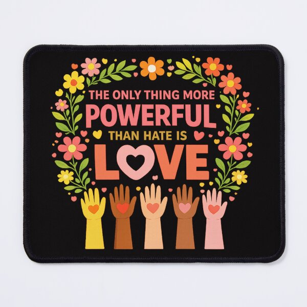 Item preview, The Only Thing More Powerful Than Hate is Love Floral Version designed and sold by first-shirt ⭐ ⭐ ⭐ ⭐ ⭐.