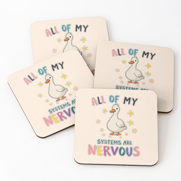 Item preview, All of My Systems Are Nervous - Cute Anxiety Duck Design designed and sold by PriyaMagic.