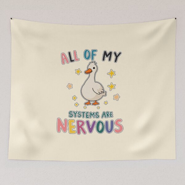 Item preview, All of My Systems Are Nervous - Cute Anxiety Duck Design designed and sold by PriyaMagic.