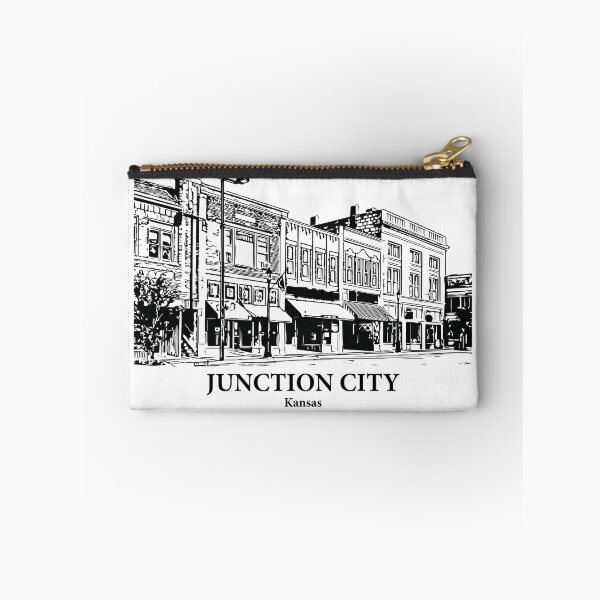 Item preview, Junction City KS - Ink Cityscape Illustration designed and sold by Lakeric Cityscapes.