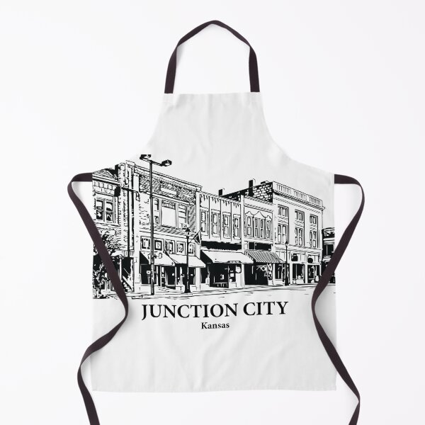 Item preview, Junction City KS - Ink Cityscape Illustration designed and sold by Lakeric Cityscapes.