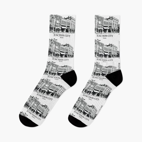 Item preview, Junction City KS - Ink Cityscape Illustration designed and sold by Lakeric Cityscapes.