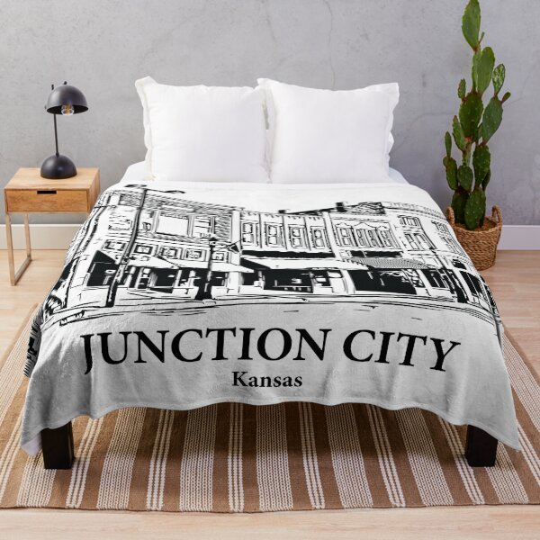Item preview, Junction City KS - Ink Cityscape Illustration designed and sold by Lakeric Cityscapes.
