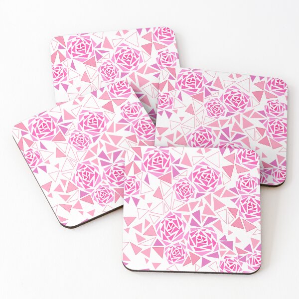 Item preview, pink mosaic floral pattern retro designed and sold by fuzzyfox.