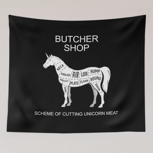 Item preview, The butchers guide - unicorn designed and sold by ValentinaHramov.