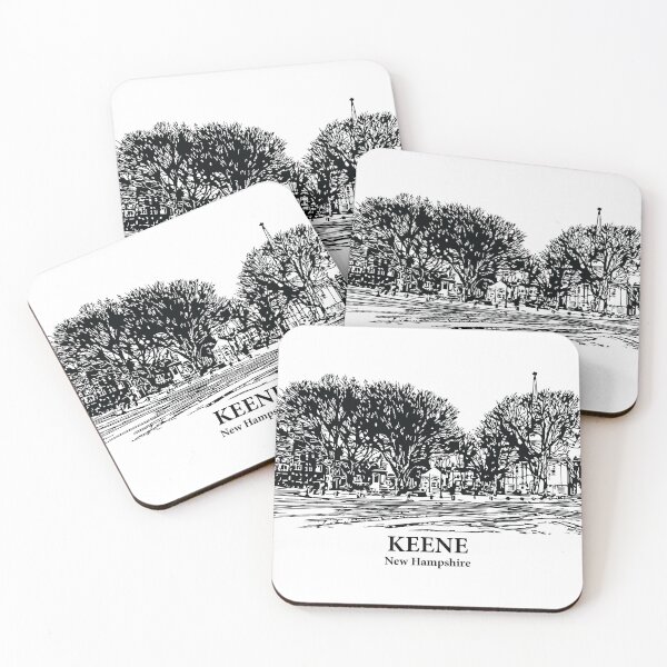 Item preview, Keene NH - Ink Cityscape Illustration designed and sold by Lakeric Cityscapes.