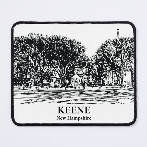 Item preview, Keene NH - Ink Cityscape Illustration designed and sold by Lakeric Cityscapes.