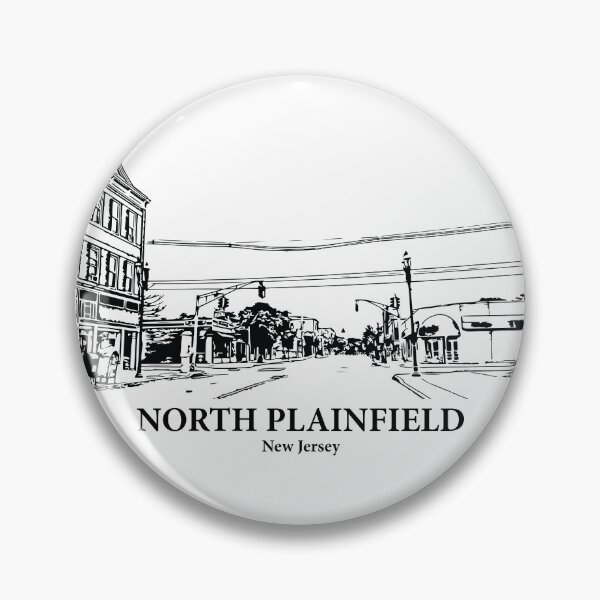 Item preview, North Plainfield NJ - Ink Cityscape Illustration designed and sold by Lakeric Cityscapes.