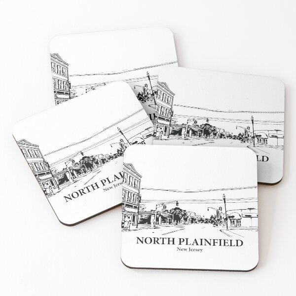 Item preview, North Plainfield NJ - Ink Cityscape Illustration designed and sold by Lakeric Cityscapes.