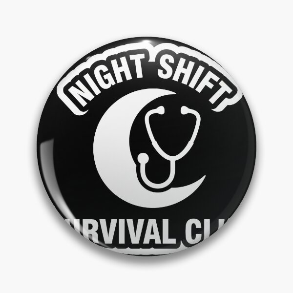 Item preview, Night Shift Survival Club - Funny Nurse Moon Stethoscope designed and sold by ruidoblanco.