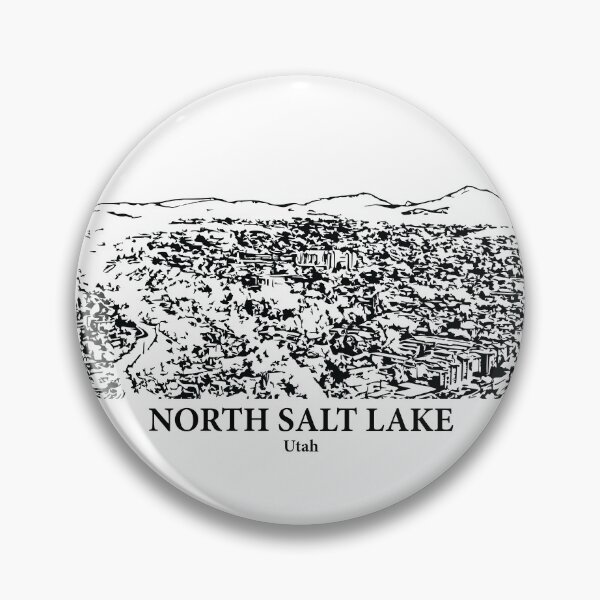Item preview, North Salt Lake UT - Ink Cityscape Illustration designed and sold by Lakeric Cityscapes.