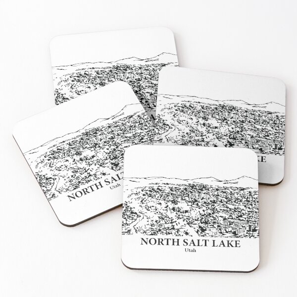 Item preview, North Salt Lake UT - Ink Cityscape Illustration designed and sold by Lakeric Cityscapes.