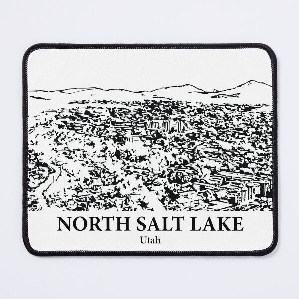 Item preview, North Salt Lake UT - Ink Cityscape Illustration designed and sold by Lakeric Cityscapes.