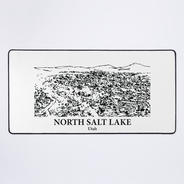 Item preview, North Salt Lake UT - Ink Cityscape Illustration designed and sold by Lakeric Cityscapes.