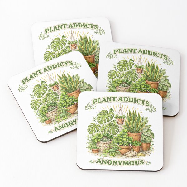 Item preview, Plant Addicts Anonymous – Botanical Embroidery Style Design designed and sold by SigilandThread.