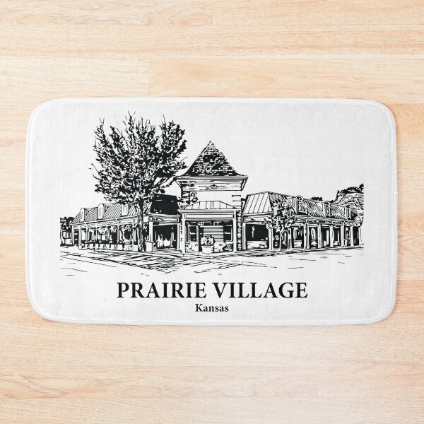 Item preview, Prairie Village KS - Ink Cityscape Illustration designed and sold by Lakeric Cityscapes.