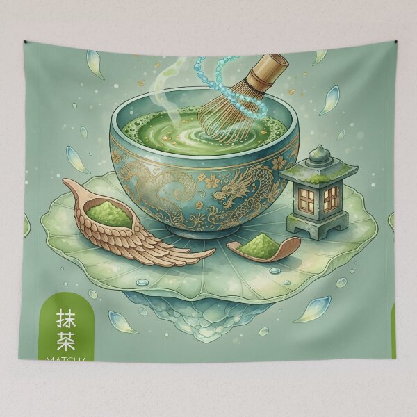 Item preview, Mystical Matcha: Dragon Bowl & Lantern. designed and sold by VibranPalette.