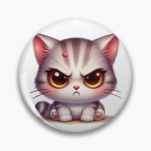 Item preview, Grumpy Heart Kitten designed and sold by TinCatOutPost.