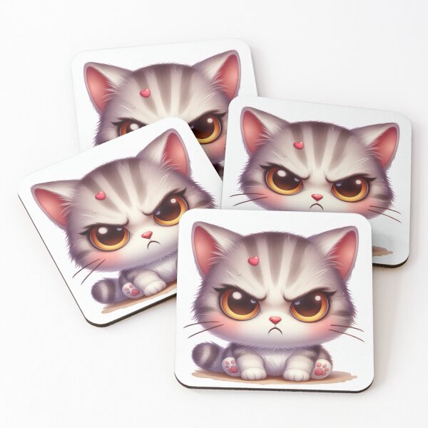 Item preview, Grumpy Heart Kitten designed and sold by TinCatOutPost.